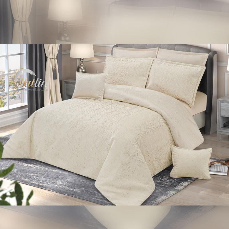 سرویس روتختی دونفره شانل مخمل طرح داماس 8 تکه