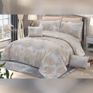 سرویس روتختی دونفره شانل مخمل طرح قاصدک ۸ تکه