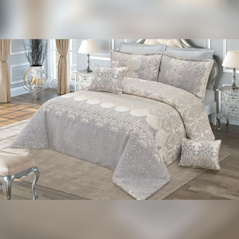 سرویس روتختی دونفره شانل مخمل طرح زنجیره ای ۸ تکه